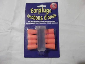 Tapones para los oídos 4 pares Nuevo paquete y estuche de transporte Escape Sleep Noise Protection Foam - Imagen 1 de 2