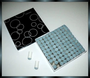 100 Stück 12 mm Steckleder - Leder - Tips  - Picture 1 of 1