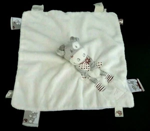 *. DOUDOU PLAT NOUKIE'S VACHE ROBE A POIS ROUGE BLANC GRIS  EXCELLENT ETAT - Picture 1 of 12