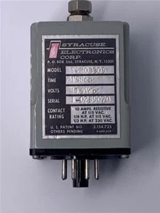 Syracuse Electronics TLRO3305 15Sec 115vac Time Delay Relay - Picture 1 of 6