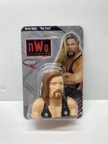 NEW 1999 Vintage NWO WCW Wrestling Squeezies Kevin Nash Big Sexy 2.5” Key Chain Cover