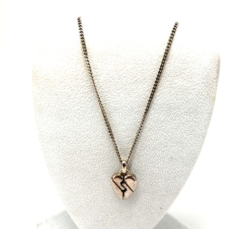 Ciondolo Collana Cuore Nodo GUCCI Argento Sterling 925 con Scatola