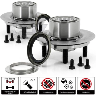 [DELANTERO (cantidad 2)] Conjunto de buje de cojinete de rueda para Dodge Spirit 1989-1990 tracción delantera sin ABS Foto 1 de 4