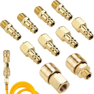 10Pcs Air Compressed Coupling Quick Adapters For 1/4" BSP Fittings Couplings - Picture 1 of 10