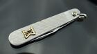 Collectible Simon white gold filled Pocket watch fob knife/pocketknife 2 blade 
