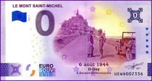 LE MONT SAINT-MICHEL / BILLET 0 € / NULL EURO-SCHEIN / UEWD 2024-5 - Picture 1 of 1