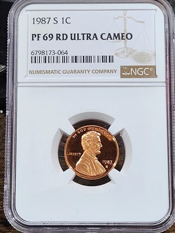 1987 S Lincoln 1c, NGC Certified PF 69 UCAM RD, 064 Cover