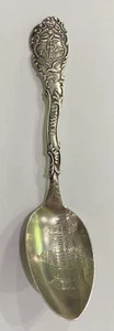 Antik Sterling Silber 925 Iowa State Capital Des Moines geätzt Souvenir Löffel - Bild 1 von 9