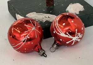 3247/24 🎄2x Alter kleiner Christbaumschmuck Weihnachtsschmuck Kugeln 🎄 - Picture 1 of 4