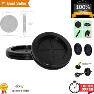 Gommino Spina Grommet - Foro Trapano 2-3/8" (60mm) - Protezione Filo - Nero, Confezione da 4 - Foto 1 di 9