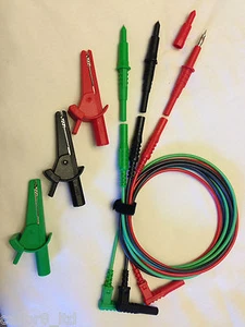 Juego de cables de prueba de 3 cables sin fundir para probador eléctrico Megger MFT 18a edición. - Imagen 1 de 1