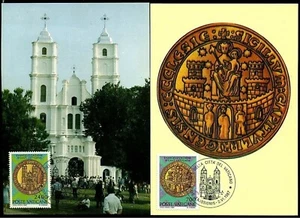 1987 Vatican Christianization of Latvia,St. Mary's Church,Seal,Riga,2 Maxi Cards - Picture 1 of 1