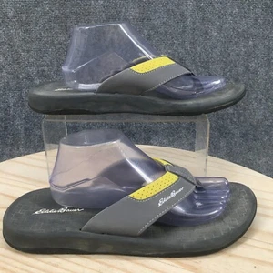 Eddie Bauer Sandals Mens 11 Break Point Flip Flops Casual Flats Slip On Grey - Picture 1 of 14