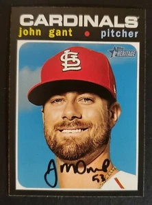 2020 Topps Heritage #187 John Gant CARDINALS P baseball card NM/MT - Picture 1 of 2