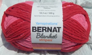 Manta Bernat rayas en rayas jugosas 10,5 oz/300 gm - Nuevo en paquete y hogar libre de humo - Imagen 1 de 5