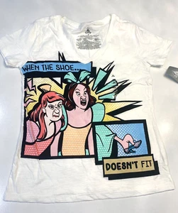 Disney Parks Cinderella Graphic "When the Shoe Doesn't Fit" T-Shirt Size XS NWT - Photo 1/7