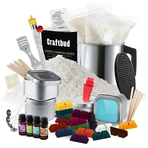 Candle Making Kit, Soy Wax Flakes, Wicks, Pitcher, Fragrance Oil, 16 Color Dyes - Picture 1 of 7