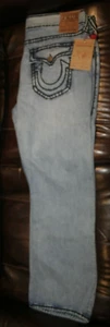 TRUE RELIGION Sz W 42 X L32 RICKY ROPE STITCH W/FLAP BACK POCKETS MADE USA NWT! - Picture 1 of 10