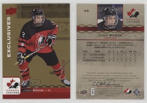 2017 Upper Deck Team Canada Juniors Exclusives Red /199 Josh Brook #46