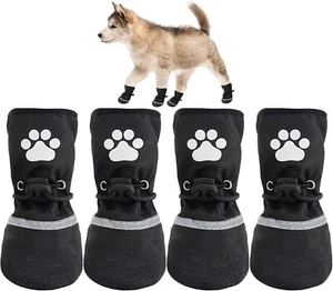 Dog Boots Snow Waterproof Shoes Reflective Rugged Anti-Slip Sole Size 3 NEW - Picture 1 of 6