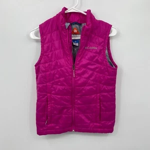 Columbia Women's Omni-Heat Sleeveless Quilted Vest Full Zip Solid Pink Size M - Picture 1 of 9