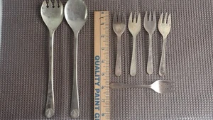 Vintage W.A. Italy Silverplated Spoon & Fork W/ Silver Plate NOT MATCHING Forks - Picture 1 of 5