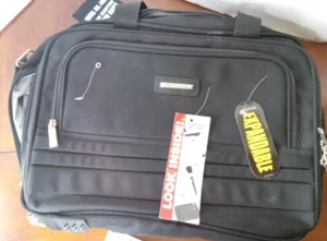 Protocol Carry-On Luggage Black Travel Multi Pocket 16"Wx12"Hx8"D shoulder strap - Picture 1 of 17