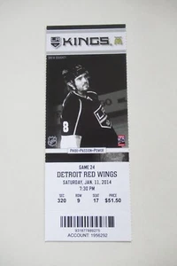 KINGS VS RED WINGS 1/11/2014 FULL TICKET ~ RILEY SHEAHAN (1ST CAREER GOAL) - Picture 1 of 1