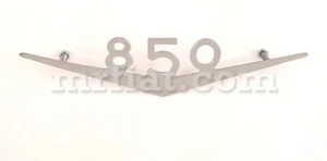 Fiat 850 Chrome Emblem 145x33 mm New - Imagen 1 de 1