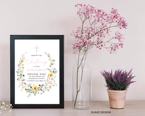 Taufe Willkommensplakat personalisiert A4 A3 A2 Schild Namensgebung Kommunion - Bild 1 von 7