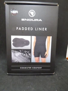 ENDURA Padded Liner Commuter Comfort Inner Shorts Black Size Medium New in Box - Picture 1 of 11