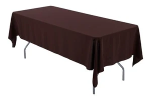 60" x 126" Rectangular Seamless Tablecloth For Wedding Restaurant Banquet Party - Picture 1 of 38