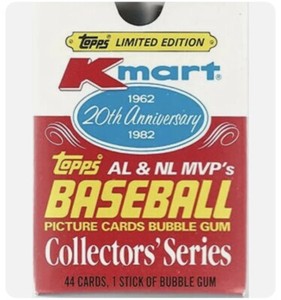 1962 1982 TOPPS BASEBALL Cards Kmart (20th Anniversary) Set Mickey Mantle QTY