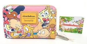 Loungefly Nickelodeon Nick Retro 90s Characters Zip Around Wallet - NEW w/ Tag - Picture 1 of 5