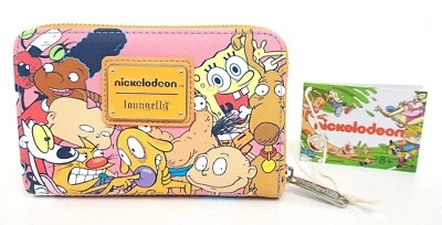 Loungefly Nickelodeon Nick Retro 90s Characters Zip Around Wallet - NEW w/ Tag - Image 1 of 4