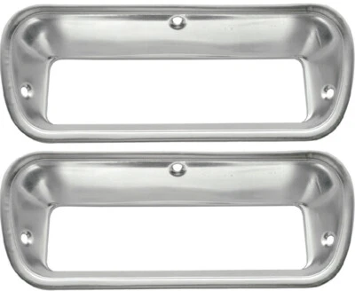 62 63 64 65 66 Chevrolet Pick up Truck Anodized Aluminum 2 Parking Light Bezels Foto 1 de 3