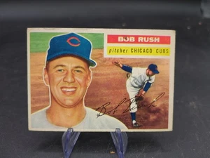 1956 Topps Baseball Card Bob Rush #214 Chicago Cubs - Picture 1 of 2