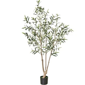 Olive Trees Artificial Indoor 5FT Tall Faux Olive Tree Fake Potted Olive Tree... - Picture 1 of 7