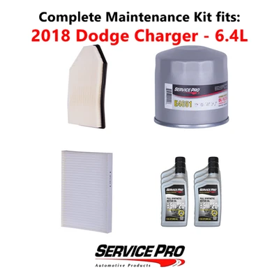2018 Dodge Charger 6.4L Complete Cabin, Air & Oil Filter Kit (5W-20) Foto 1 de 4