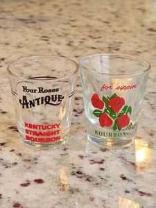 VIER ROSEN BOURBON WHISKEY SCHNAPSGLAS SET (2) "For Sippin" - siehe Bilder  - Bild 1 von 4