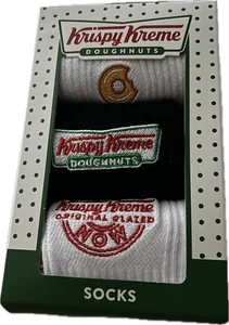 Krispy Kreme 3 pares de calcetines Primark Reino Unido talla 9-12 - envío y devolución gratuitos - Imagen 1 de 4