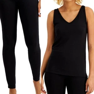 2pcs Alfani Leggings Black Classic Modal Pant Set. - Picture 1 of 3