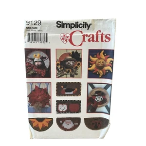 Simplicity 9129 Decorative Hats and Door Mats One Size Craft Pattern UNCUT FF - Picture 1 of 2