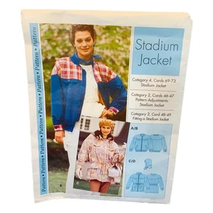 Uncut Sewing Step‑by‑Step Stadium Jacket Pattern 012‑052‑140 Sizes 4‑22 Vtg 90's - Picture 1 of 9