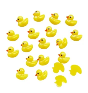 40 Junk Charm Charms Resin Cabochon Nail Art Mini Yellow Rubber Duck Ducks Bath - Picture 1 of 1