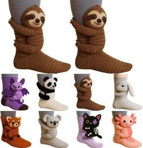3D-Strick Neuartige Bodensocken Lustige Socken Weihnachtsgeschenke - Bild 1 von 33