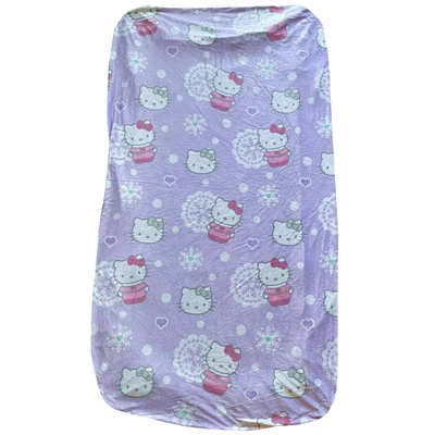 Sábana bajera ajustable Hello Kitty doble 67x32 lavanda copo de nieve invierno Sanrio 2012 RARA Foto 1 de 4