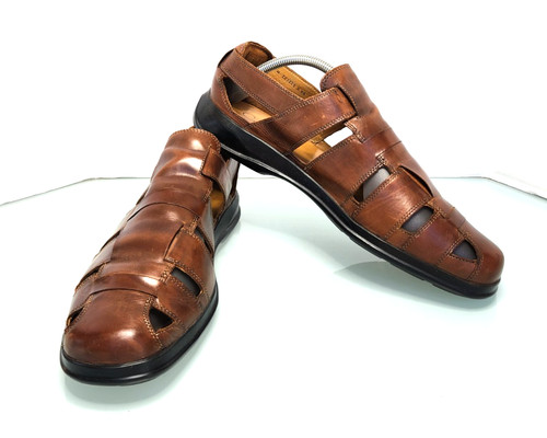 NIKE Sandali Cole Haan slip on punta chiusa pescatore pelle marrone taglia 11M