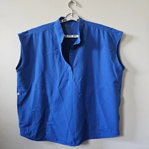 Figs Rafaela Scub Top Women's Size XL Royal Blue Oversized Nurse Medical - Picture 1 of 7