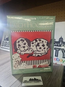 Dalmatian Puppy Dog Firehouse Pal Latch Hook Kit Caron 20 X 27 Rug Wall Hanging - Picture 1 of 4
